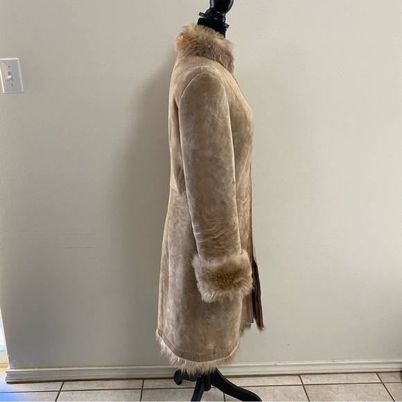 Via Veneto Jacket Womens Size Medium Tan  Lambskin Coat Penny Lane Joplin - Picture 6 of 17